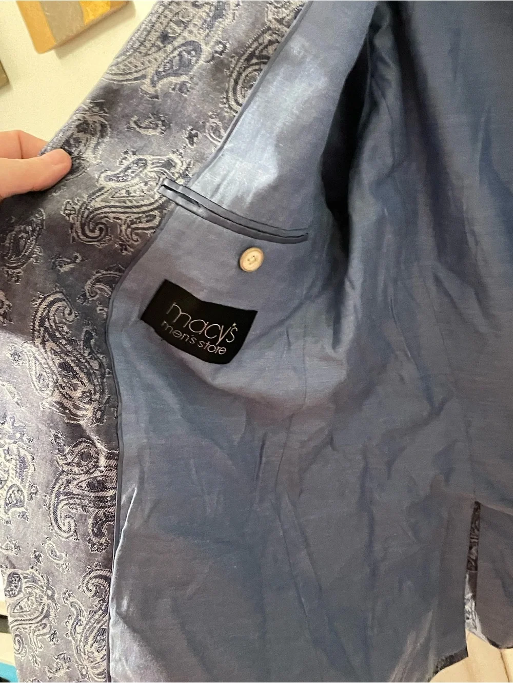 TALLIA Light Blue Paisley Sport Coat